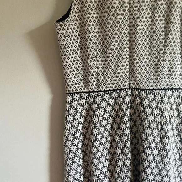 Ann Taylor LOFT Black and White Fit and Flare Dress - Picture 10 of 15
